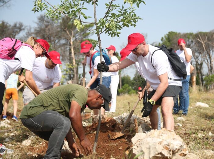 Kompanija Mtel nastavlja projekat Zajedno ka vrhu: Posađeno više od 40 sadnica za Goricu