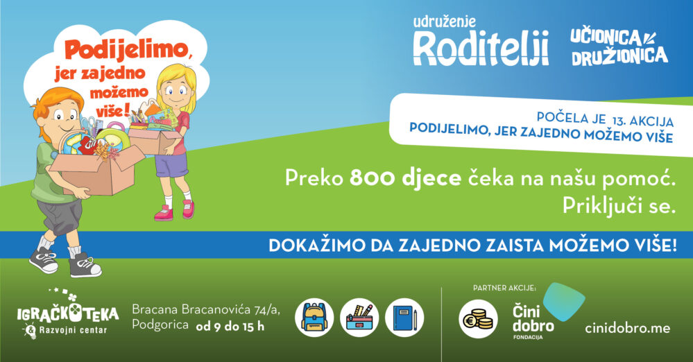 Podrži akciju „Podijelimo, jer zajedno možemo više“