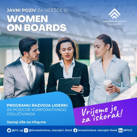 IRF pokreće program „Women on boards“