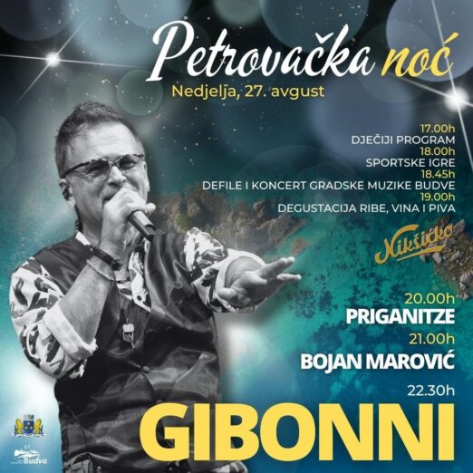 Džiboni nastupa na manifestaciji “Petrovačka noć” 27. avgusta