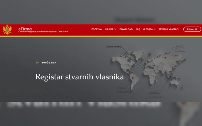 U funkciji Registar stvarnih vlasnika