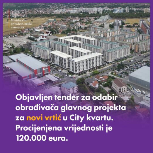 Raspisan tender za odabir obrađivača glavnog projekta za novi vrtić u City kvartu