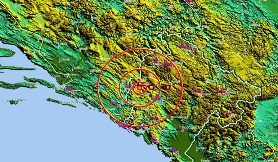 Opet zemljotres kod Nikšića