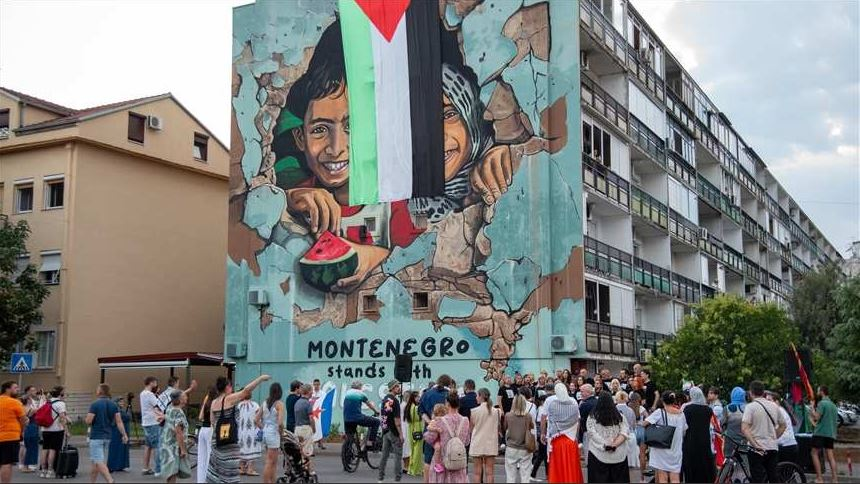 Svečano predstavljen mural posvećen Palestini i najavljen protest ispred Skupštine Crne Gore