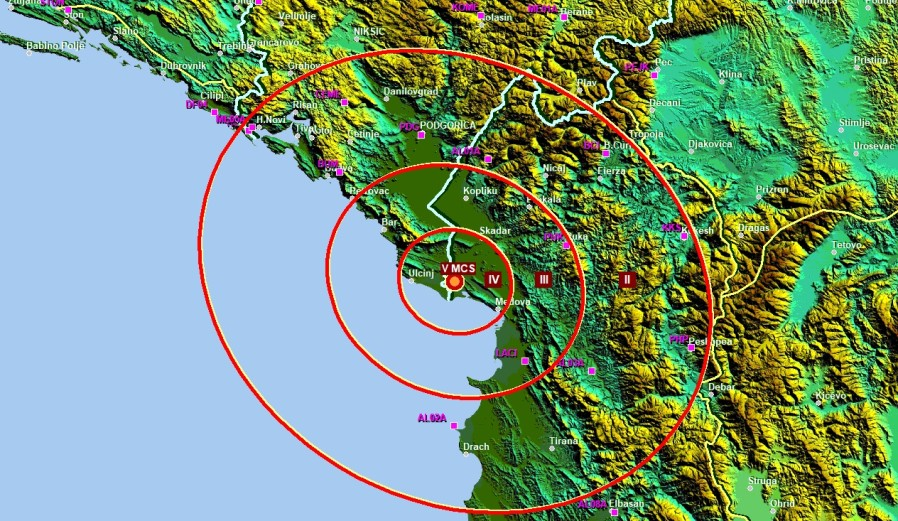 Slabiji zemljotres potresao Crnu Goru i Albaniju
