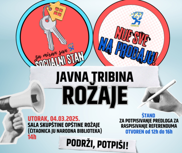 USSCG: Počinje kampanja “Za miran san, socijalni stan”